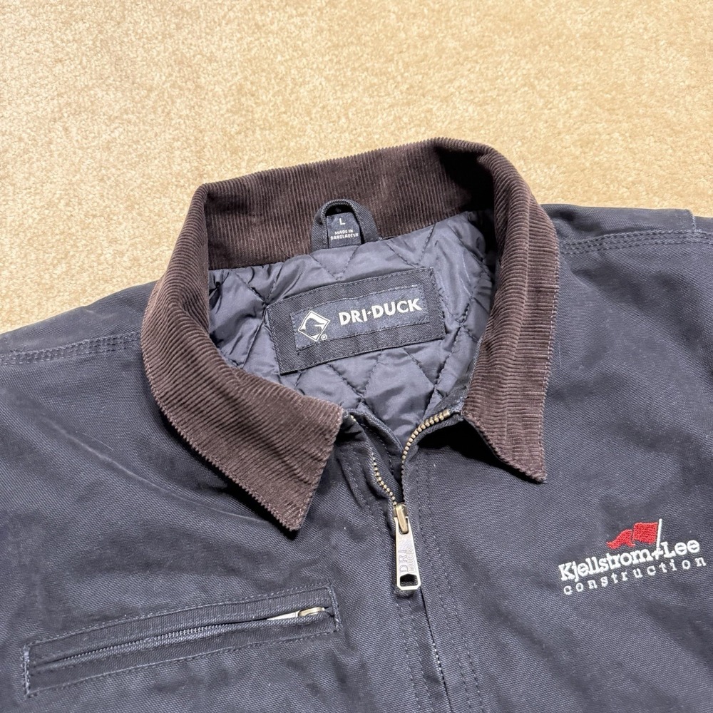 Dri Duck Outlaw Jacket Men's Large L Black Canvas Quilt Lined Dri-Duck Detroit - Picture 4 of 16